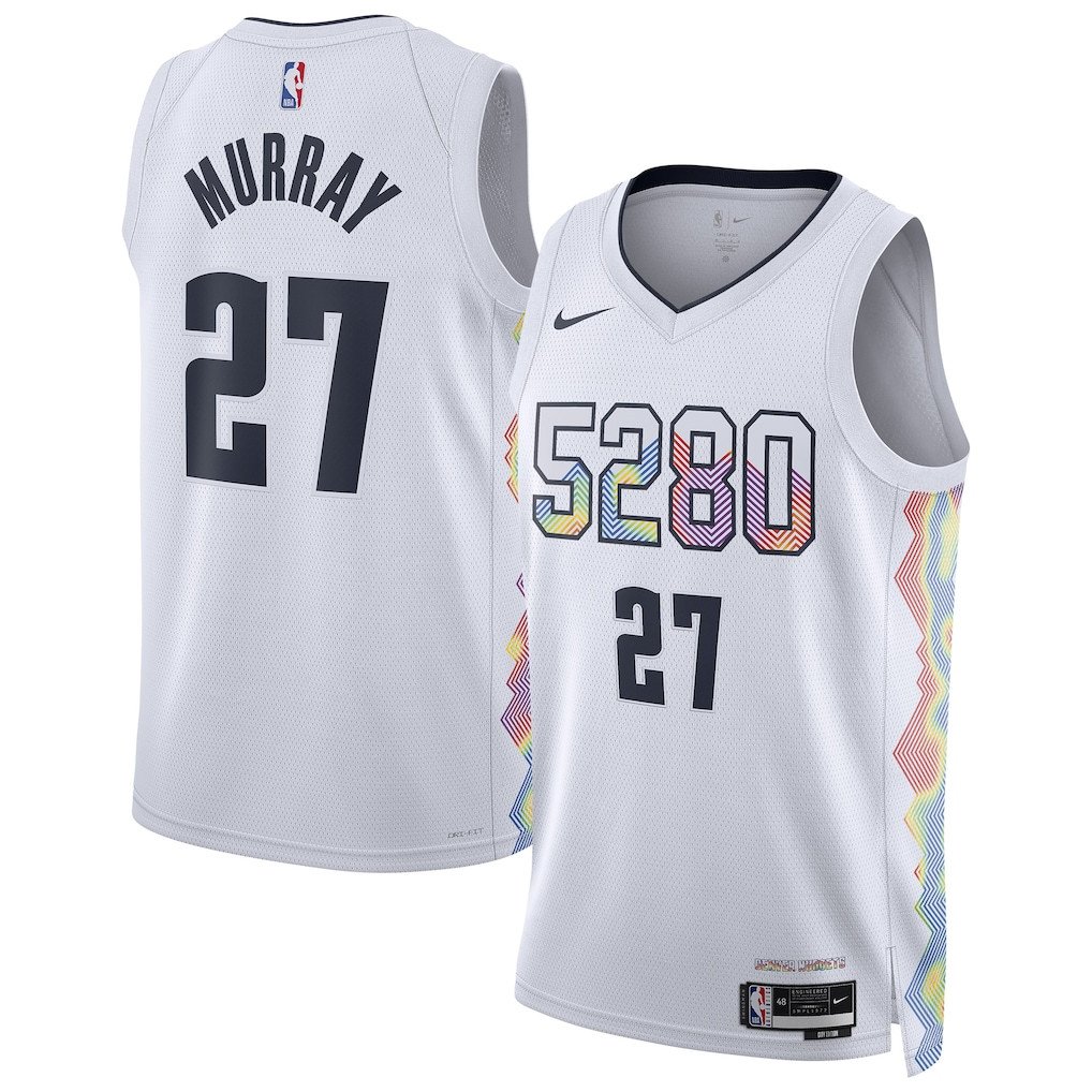 Jamal Murray 27 Denver Nuggets Unisex 2024/25 Swingman Player City Editio White NBA Jersey Unisex