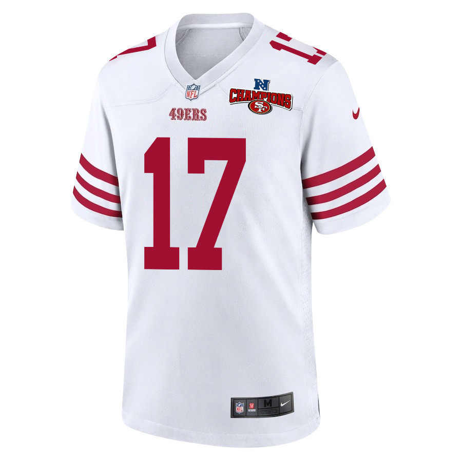 Brandon Allen 17 San Francisco 49ers NFC Champions Patch Game White NFL Jersey Men's