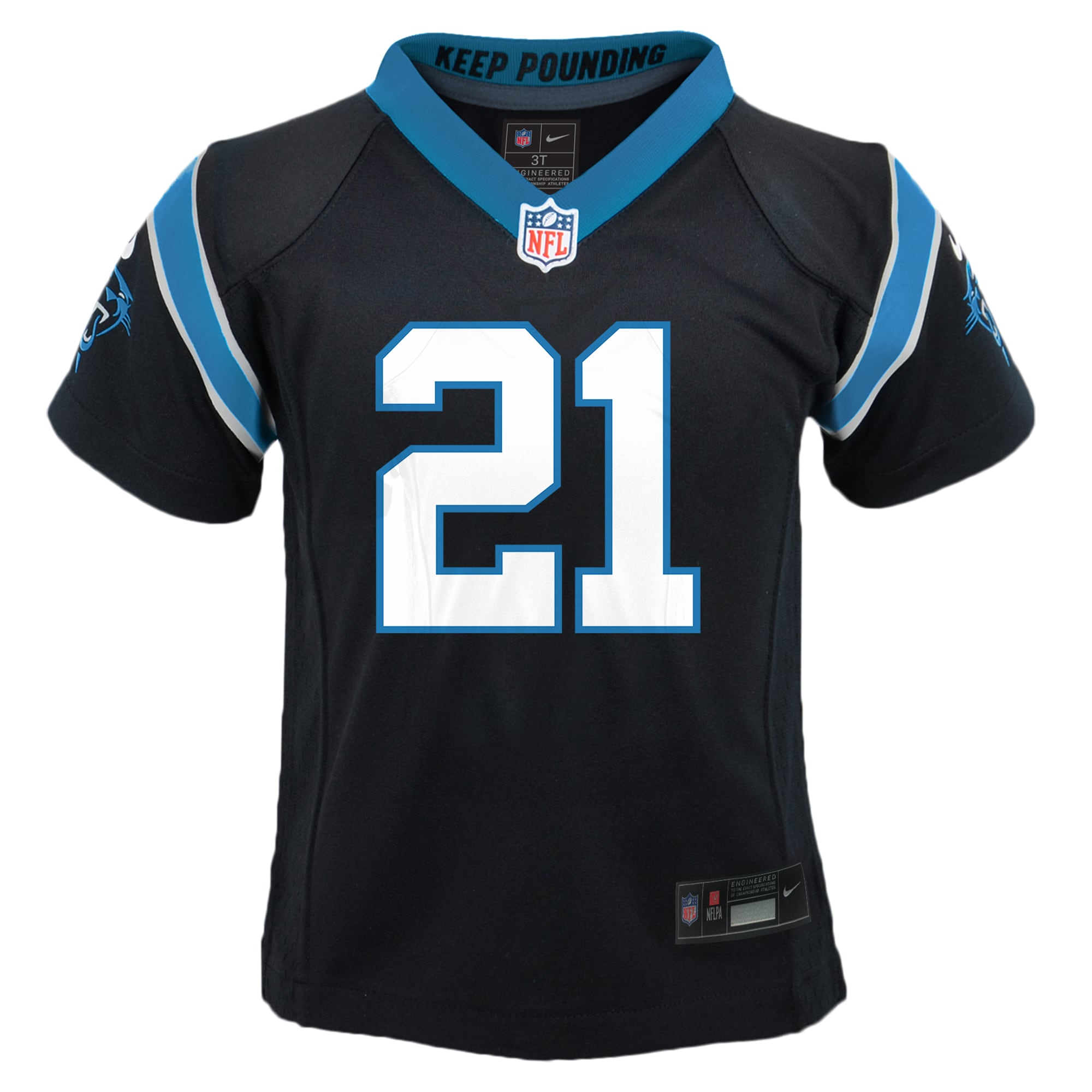 Infant Carolina Panthers Jeremy Chinn Black Game NFL Jersey Men's