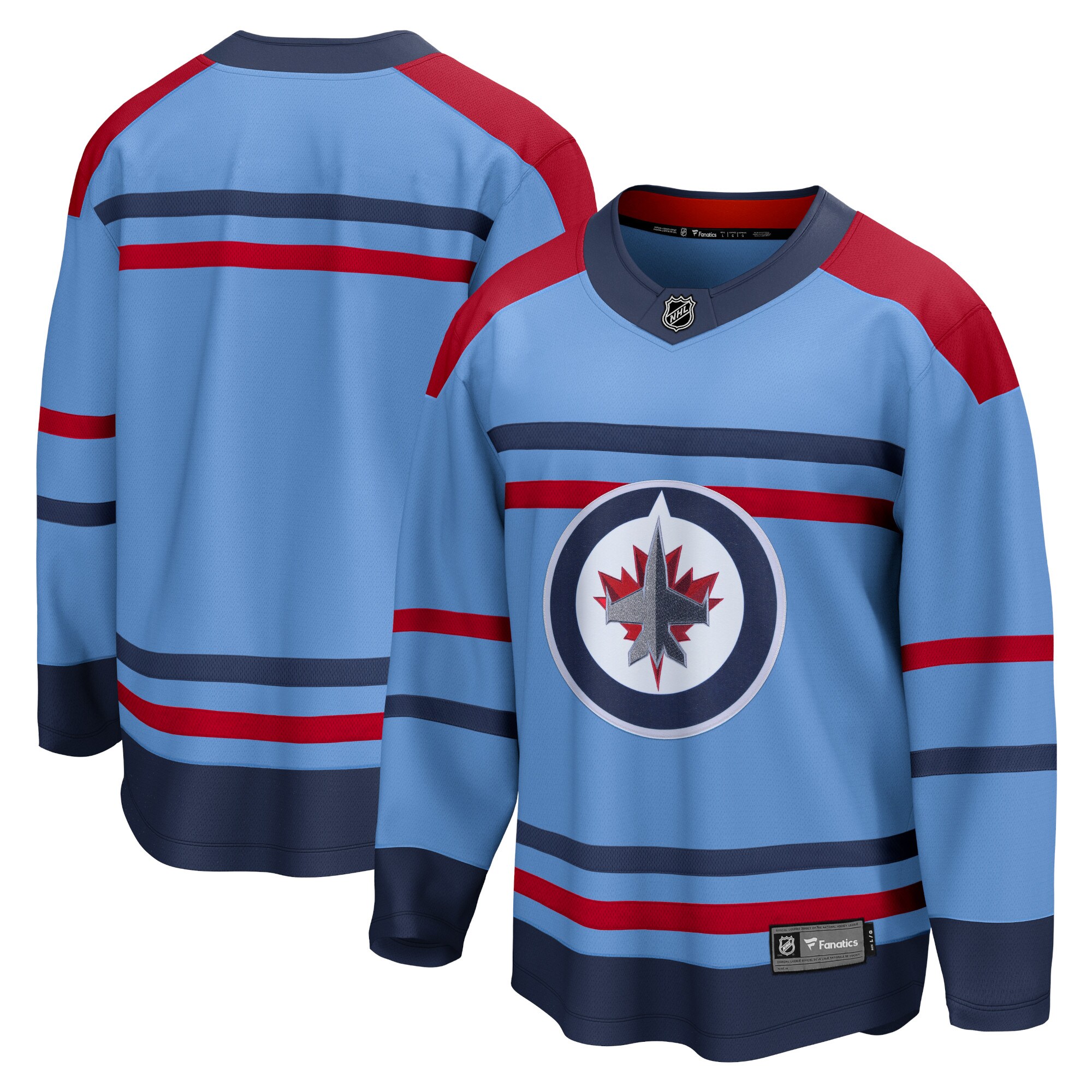 Winnipeg Jets Light Blue Anniversary Premier Breakaway NHL Jersey Men's