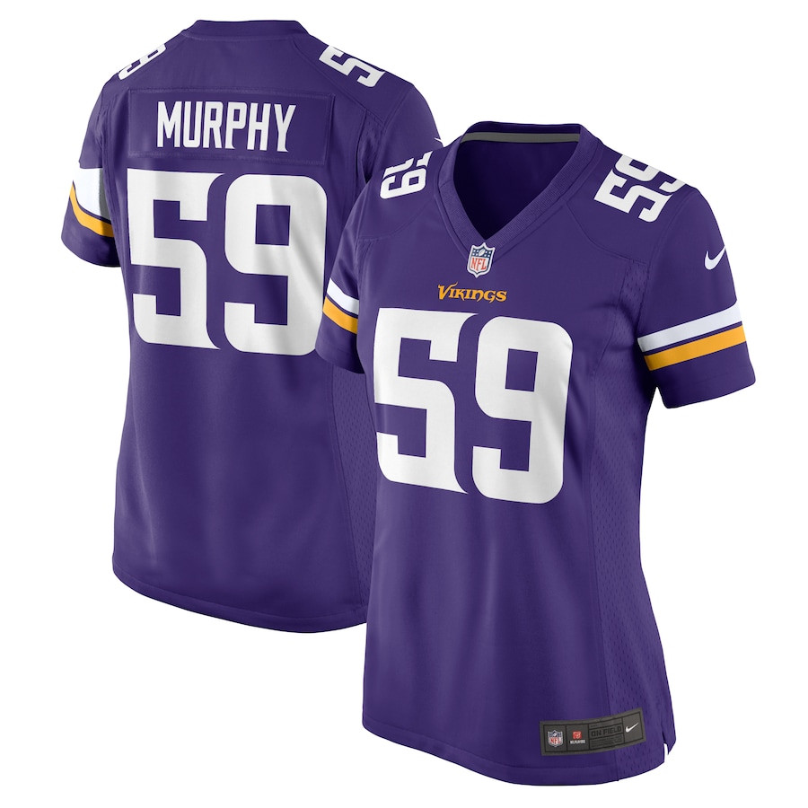 Gabriel Murphy 59 Minnesota Vikings Game Purple NFL Jersey Women's