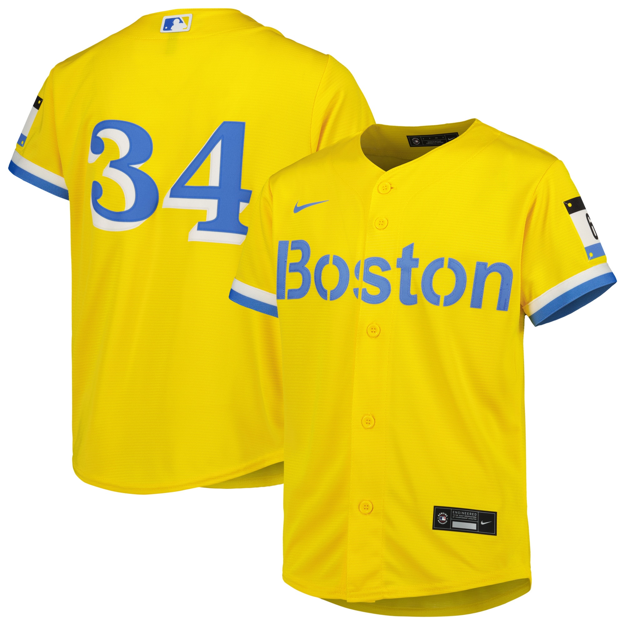Boston Red Sox David Ortiz Gold City Connect Player MLB Jersey Youth