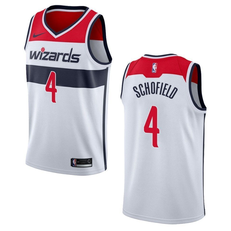 Washington Wizards 4 Admiral Schofield Association Swingman White NBA Jersey Men's