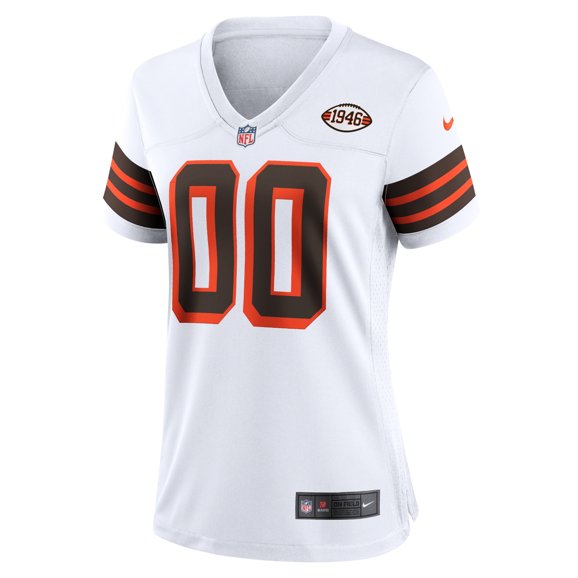 Cleveland Browns White 1946 Collection Alternate Custom NFL Jersey Women's