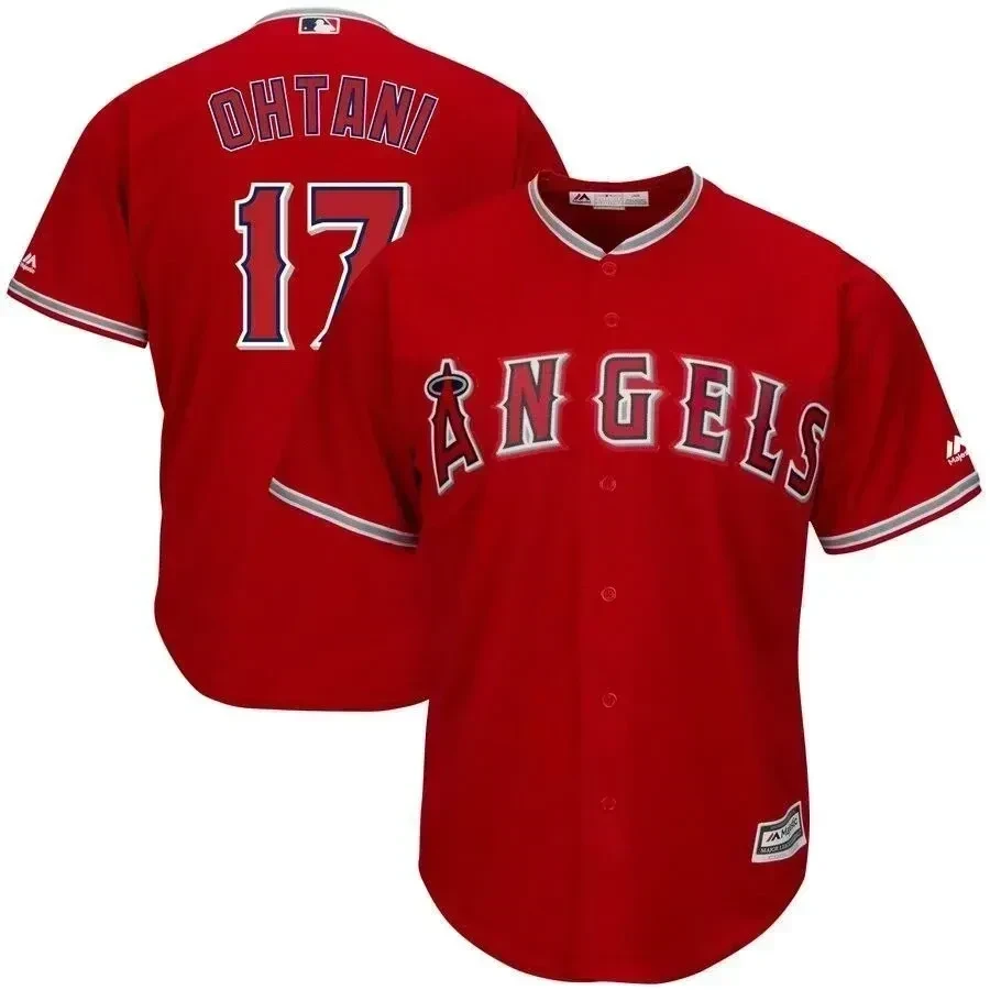 Shohei Ohtani Los Angeles Angels Alternate Official Player Scarlet MLB Jersey Men's