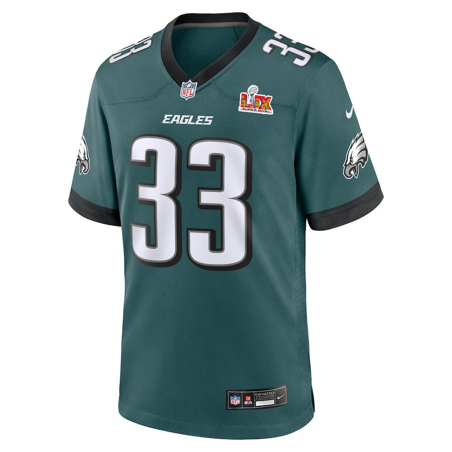 Cooper DeJean #33 Philadelphia Eagles Super Bowl LIX Midnight Green NFL Jersey Men's