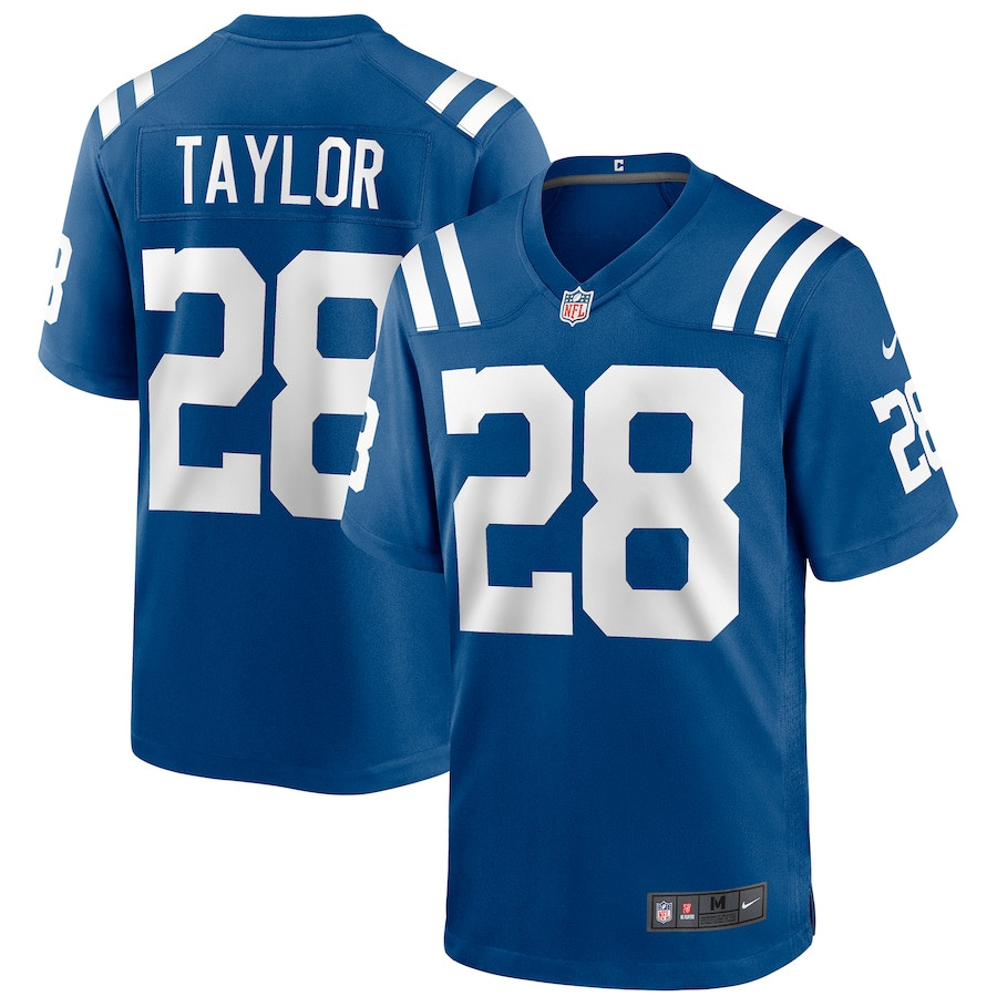 Jonathan Taylor 28 Indianapolis Colts Player Game Royal NFL Jersey Men's