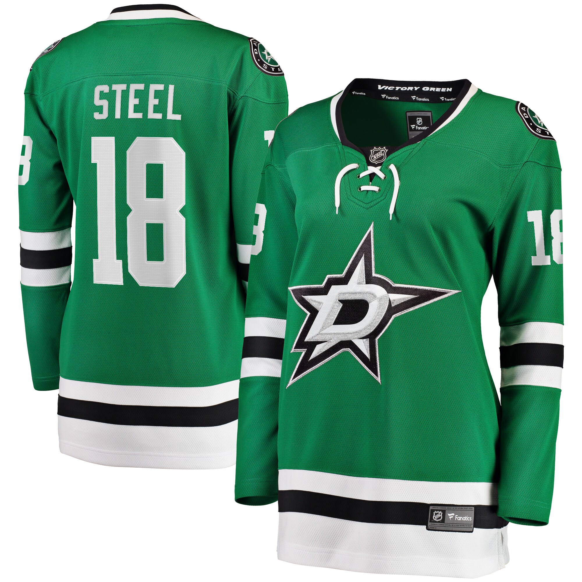 Dallas Stars Sam Steel Kelly Green Home Breakaway Player NHL Jersey Women's