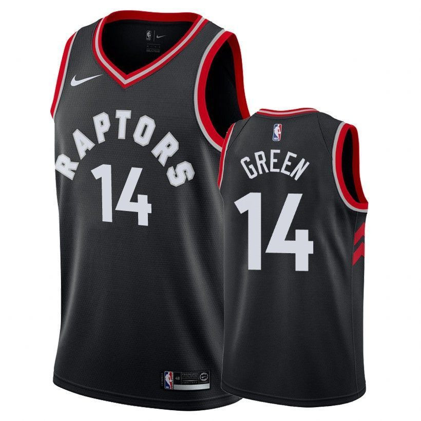 Raptors Danny Green 14 Statet Black NBA Jersey Men's