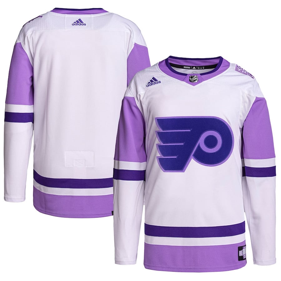 Philadelphia Flyers Fights Cancer Primegreen White/Purple NHL Jersey Men's