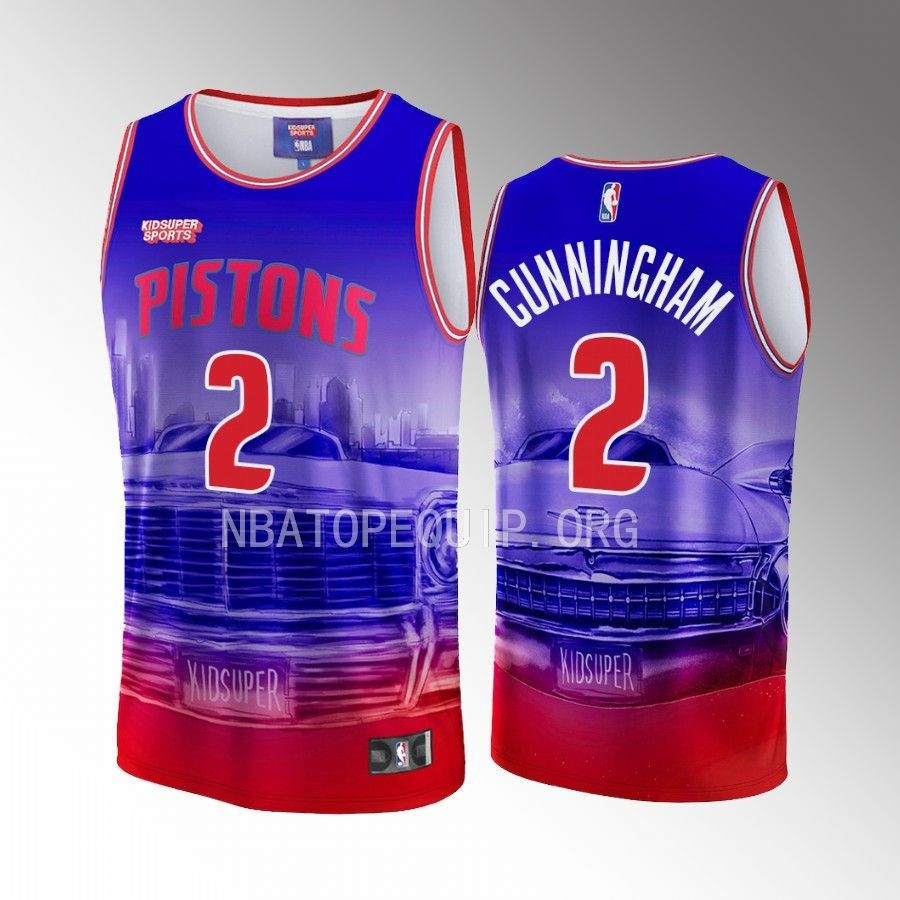 Cade Cunningham 2 Detroit Pistons KidSuper Studio Unisex Hometown NBA Jersey Unisex