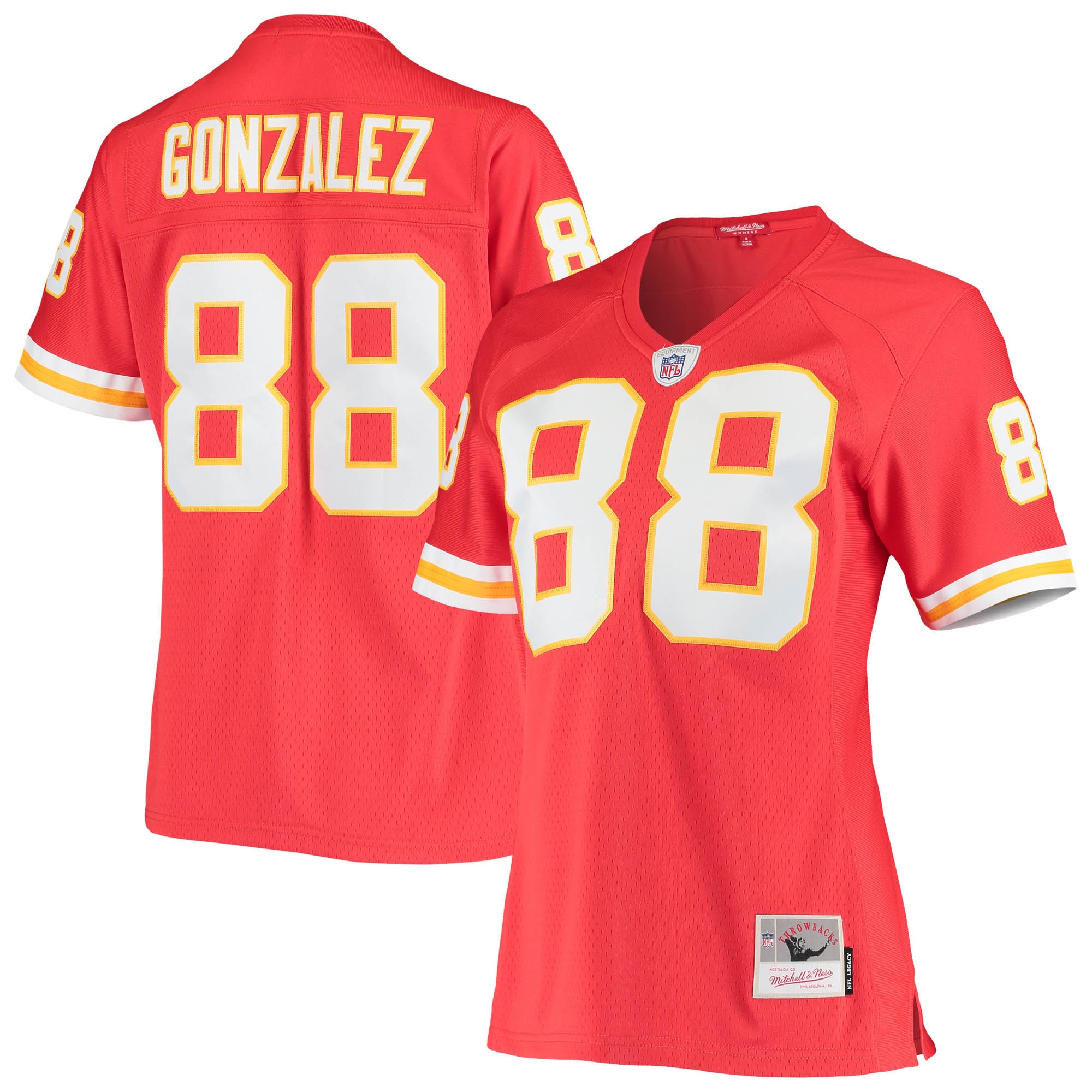 Kansas City Chiefs Tony Gonzalez Mitchell Ness Red Legacy Team NFL Jersey Women's