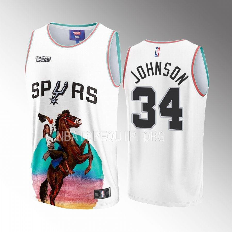 Stanley Johnson 34 San Antonio Spurs KidSuper Studio Unisex Hometown NBA Jersey Unisex