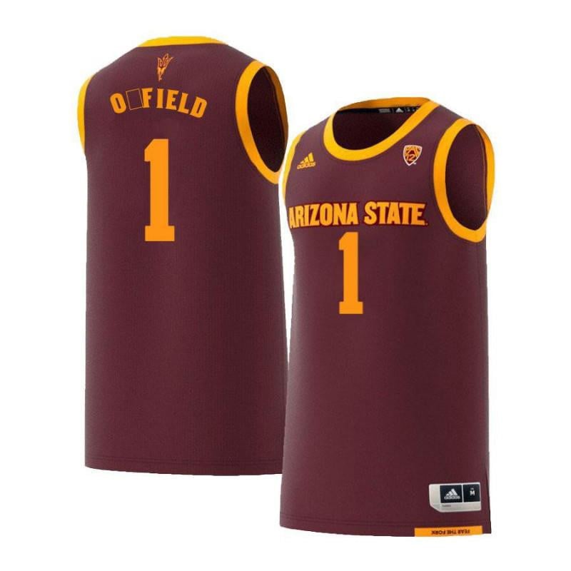 1 Maurice OField Maroon Retro Arizona State Sun Devils NCAA Jersey Men's