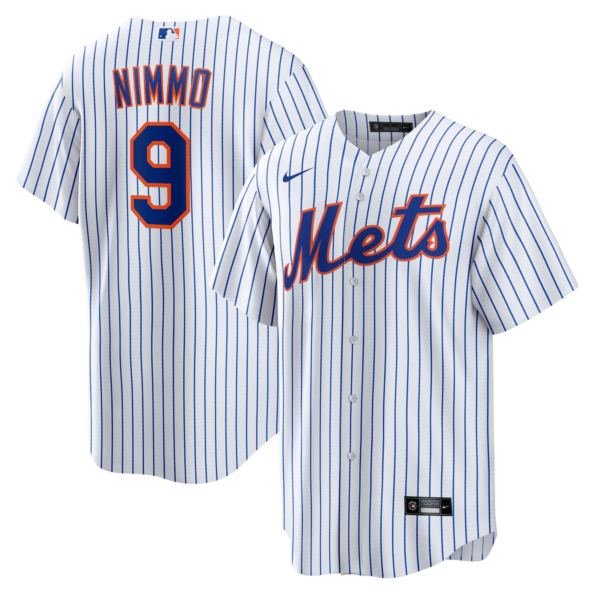 New York Mets Brandon Nimmo White Home Official Player MLB Jersey Men's