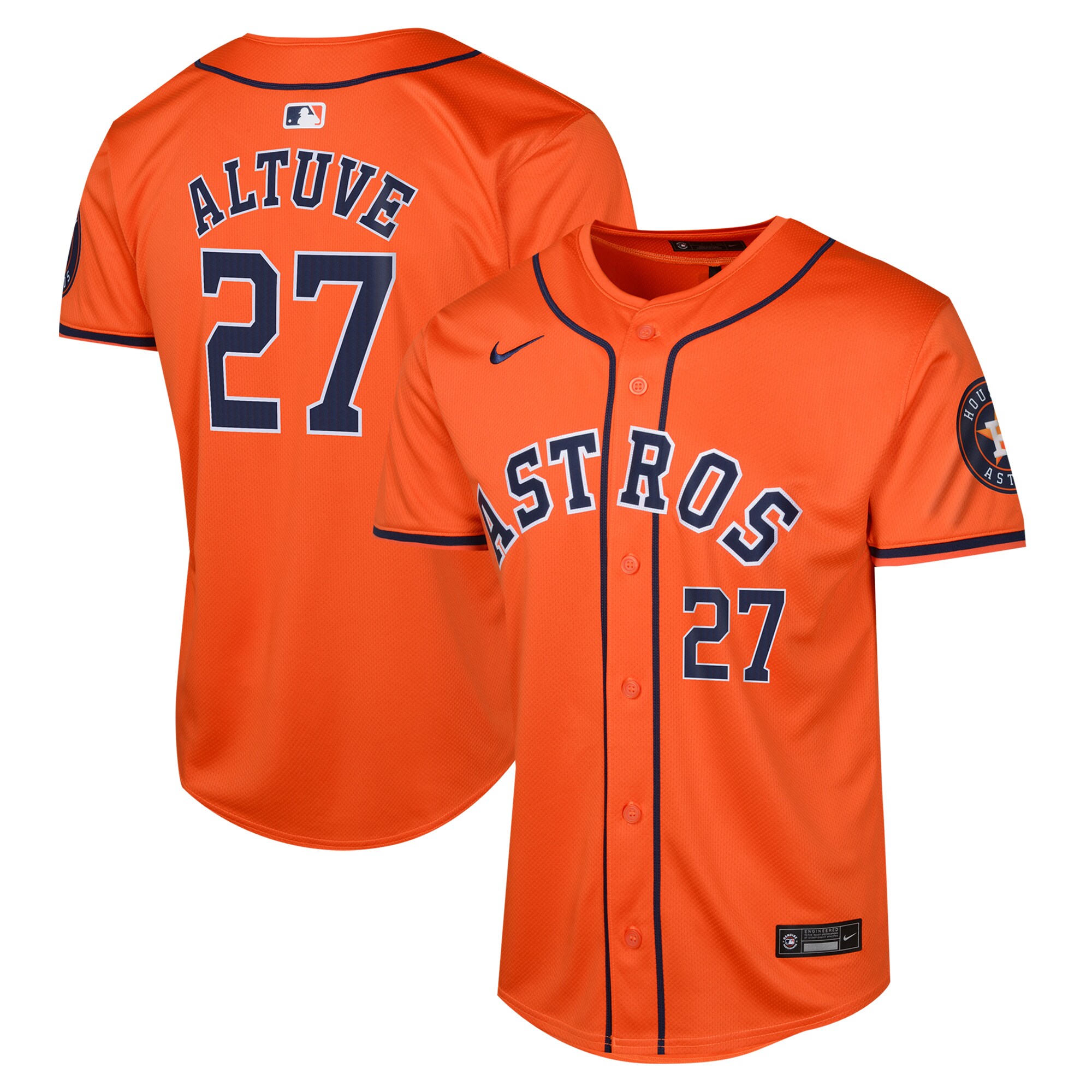 Houston Astros Jose Altuve Orange Alternate Limited Player MLB Jersey Youth
