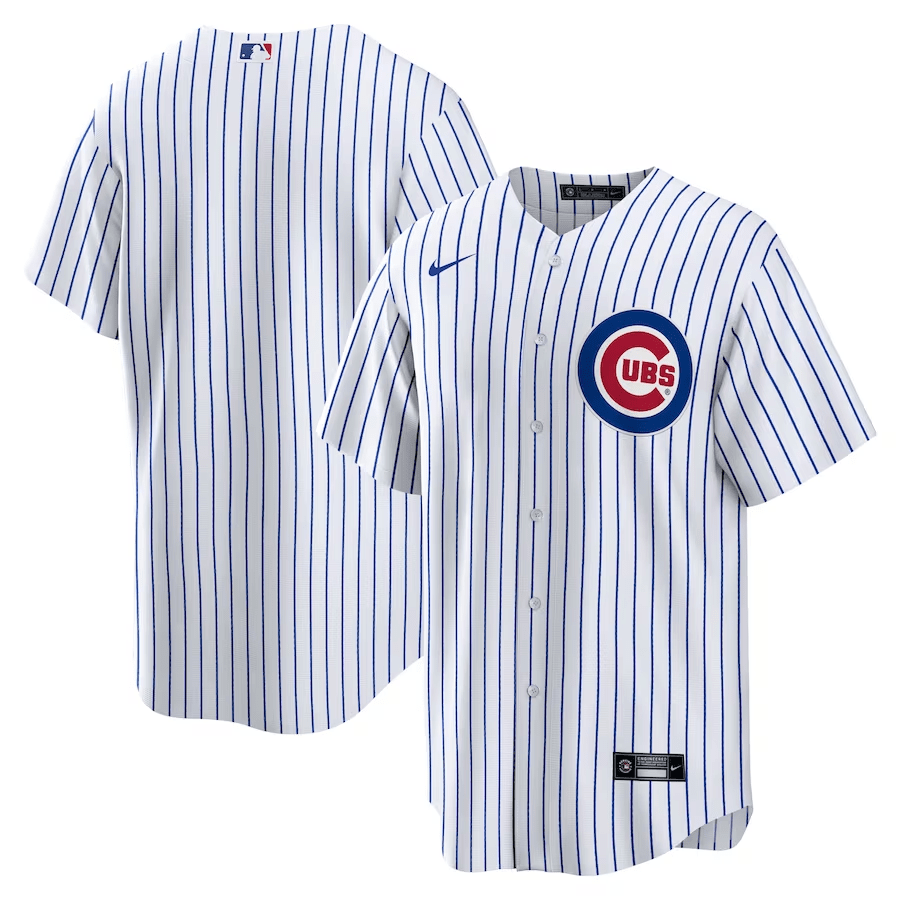 Chicago Cubs Home Blank White MLB Jersey Men's