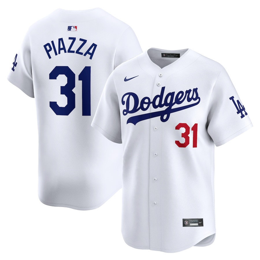 Mike Piazza 31 Los Angeles Dodgers Home Limited Player White MLB Jersey Men's