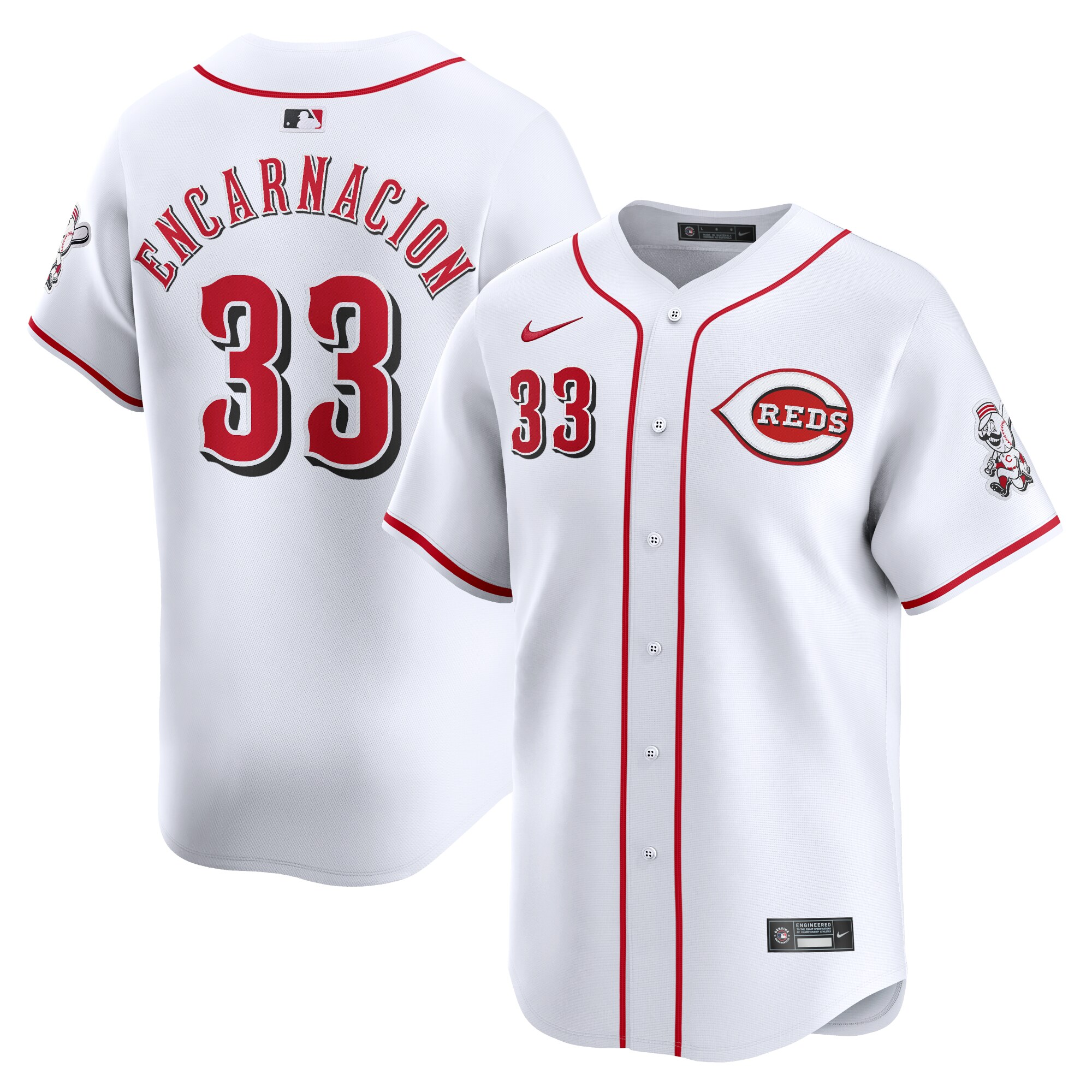 Cincinnati Reds Christian Encarnacion-Strand White Home Limited Player MLB Jersey Men's