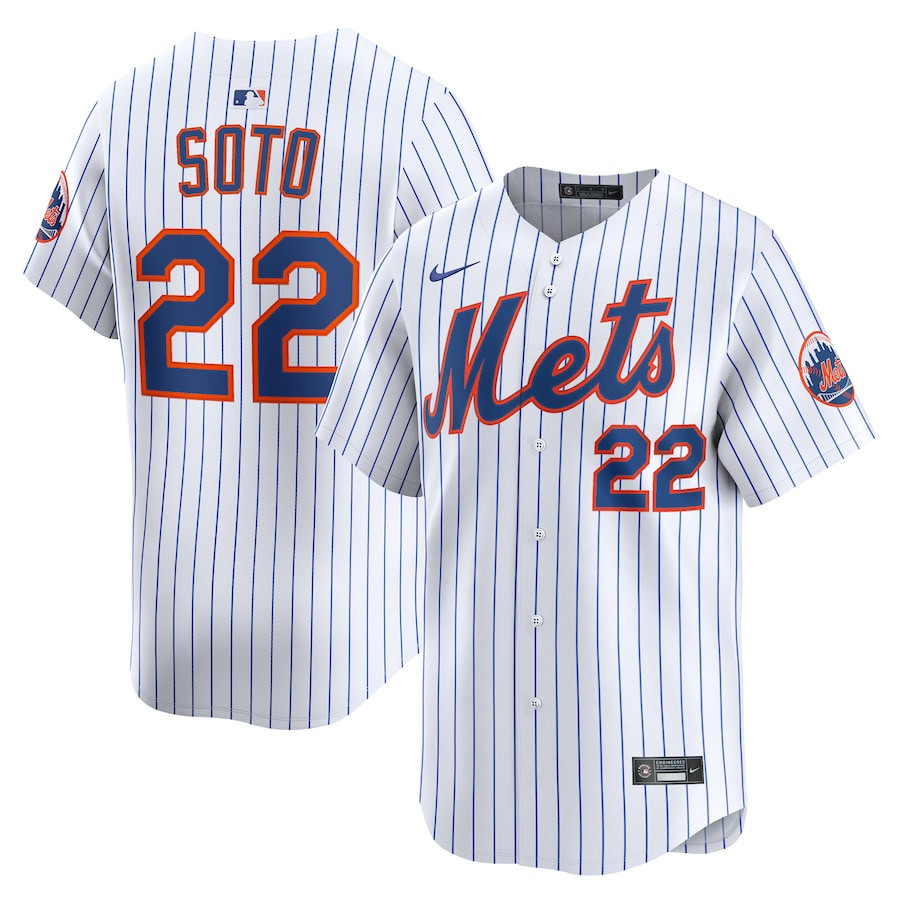 Juan Soto 22 New York Mets Home Limited Player White MLB Jersey Men's