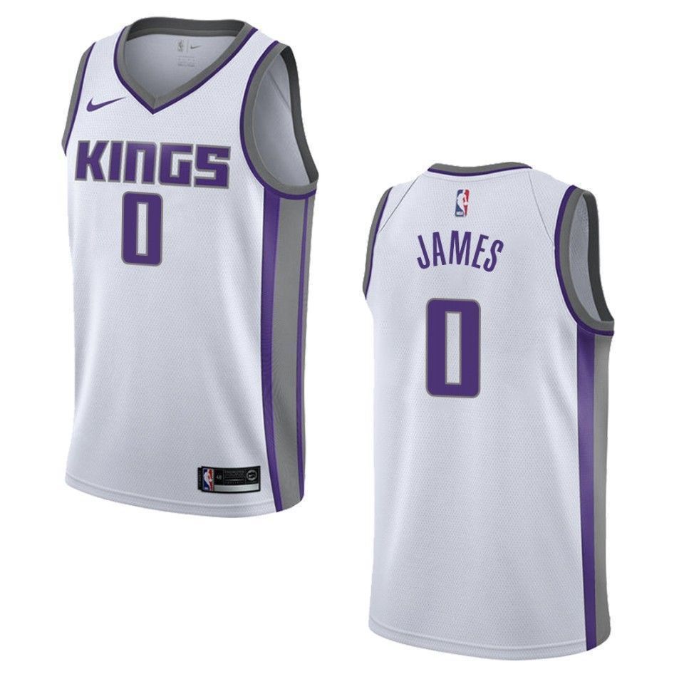 Sacramento Kings 0 Justin James Association Swingman White NBA Jersey Men's
