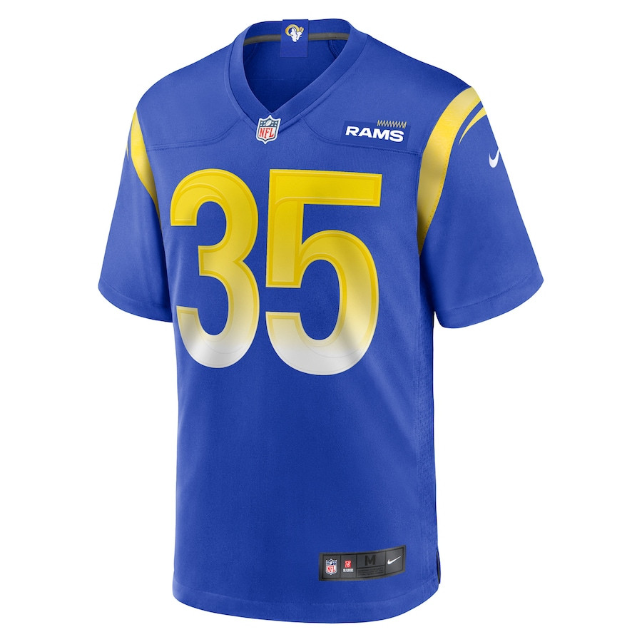 Jake Hummel 35 Los Angeles Rams Game Player Royal NFL Jersey Men's