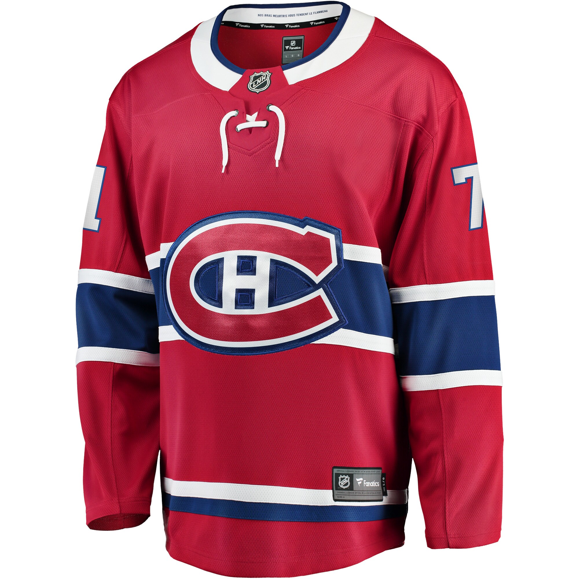 Montreal Canadiens Jake Evans Red Home Breakaway Player NHL Jersey Men's