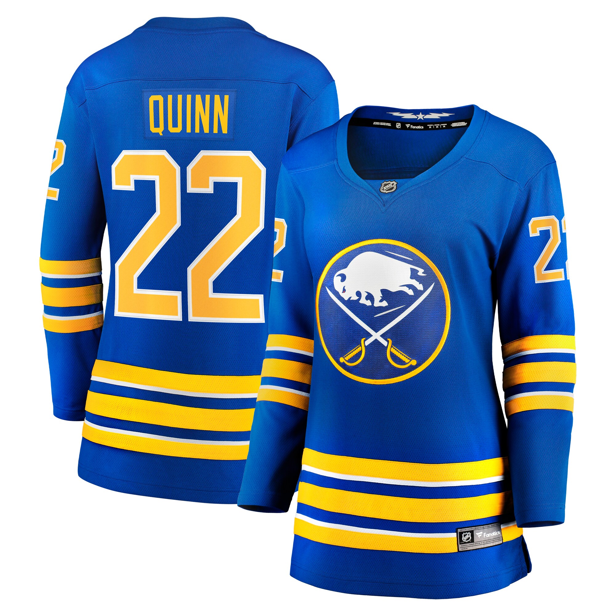 Buffalo Sabres Jack Quinn Royal Home Breakaway Player NHL Jersey Women's