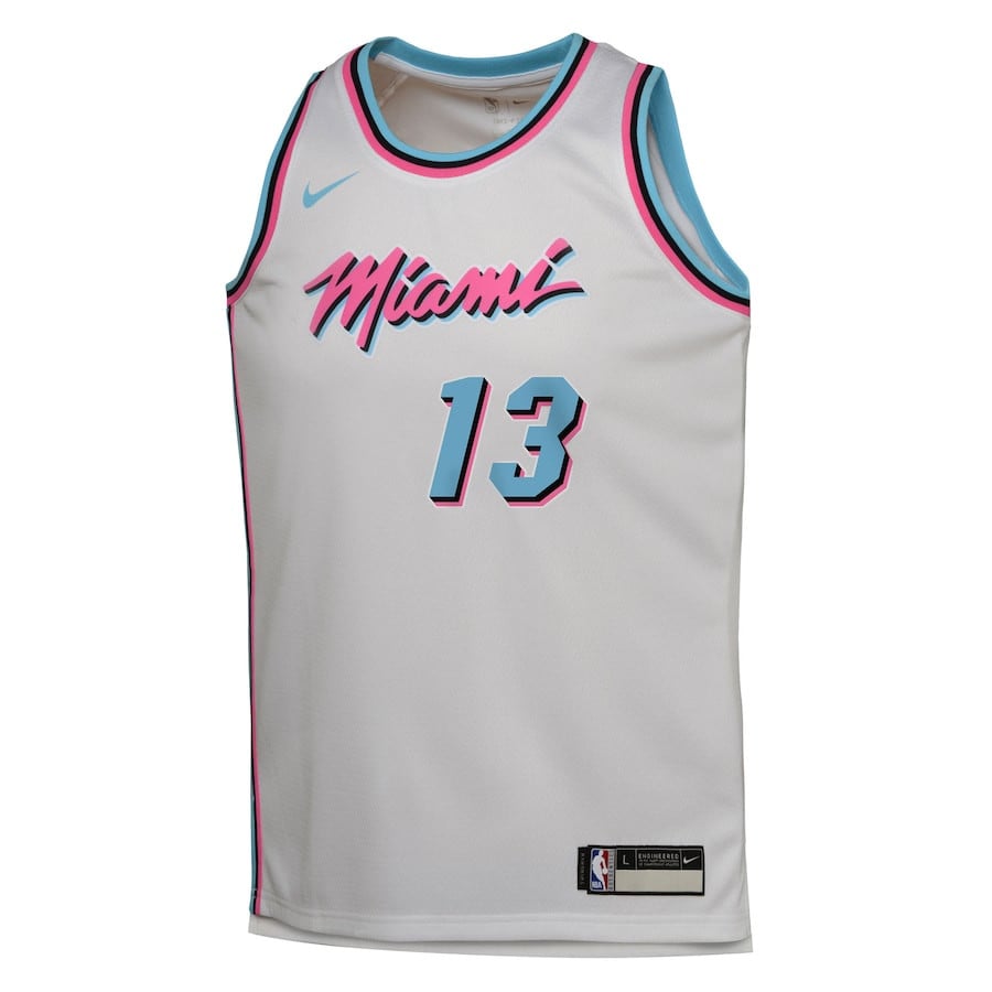 Bam Adebayo 13 Miami Heat 2024/25 Swingman Player City Editio White NBA Jersey Youth