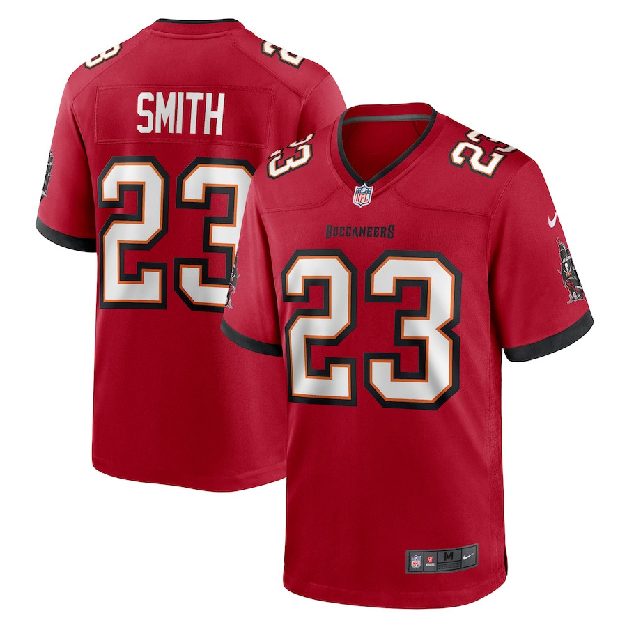 Tykee Smith 23 Tampa Bay Buccaneers Game Red NFL Jersey Men's