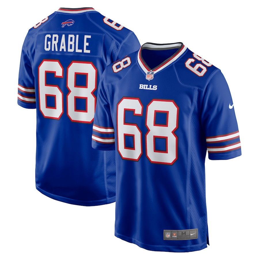 Tylan Grable 68 Buffalo Bills Game Royal NFL Jersey Men's