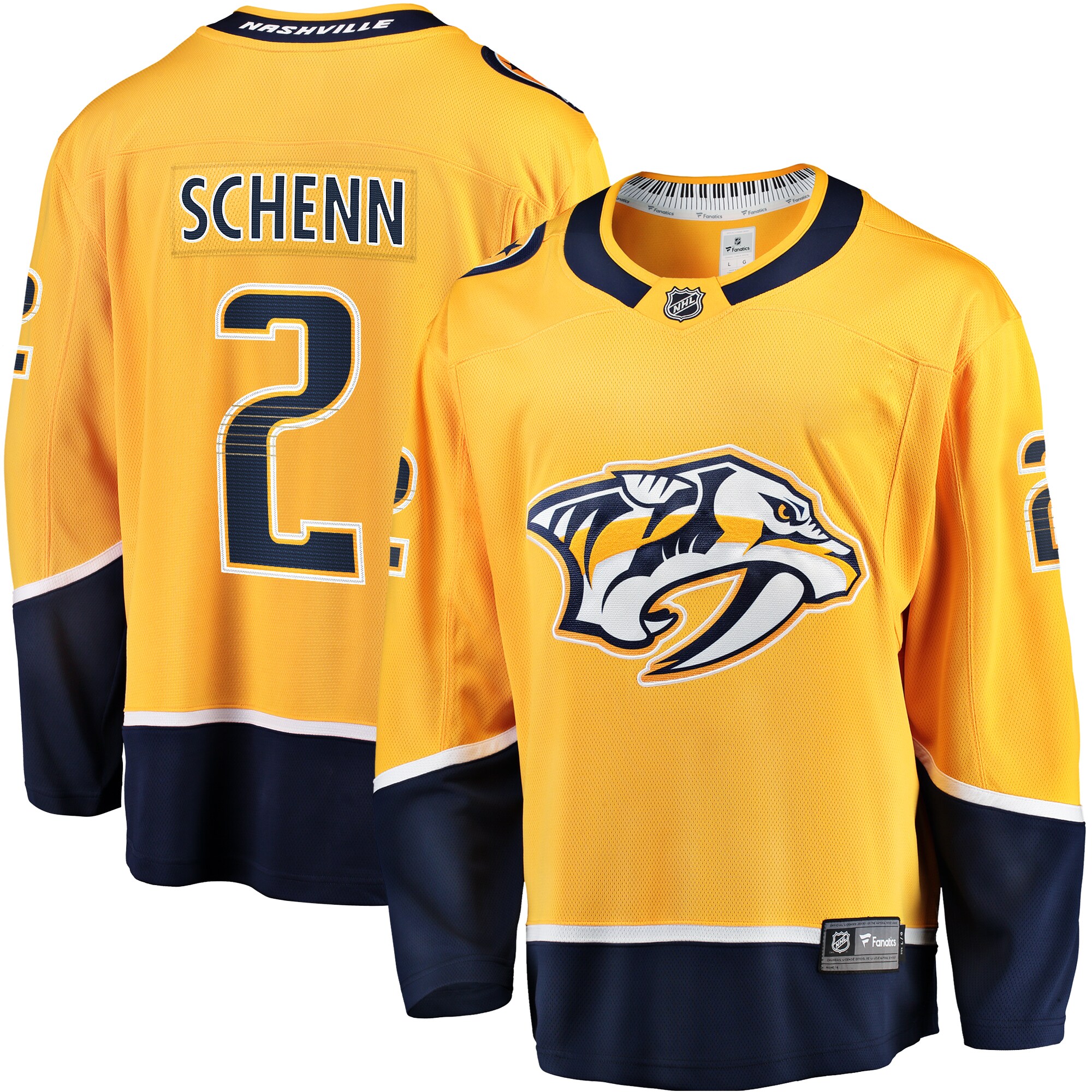 Nashville Predators Luke Schenn Gold Home Breakaway NHL Jersey Men's