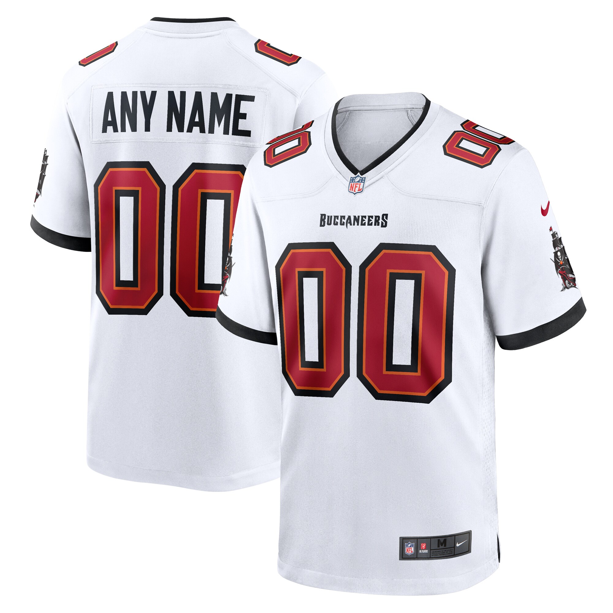 Tampa Bay Buccaneers White Custom Game NFL Jersey Men's