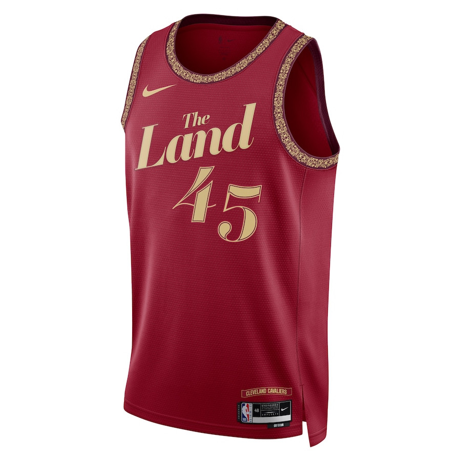 Donovan Mitchell 45 Cleveland Cavaliers 2023/24 City Edition Swingman Wine NBA Jersey Men's