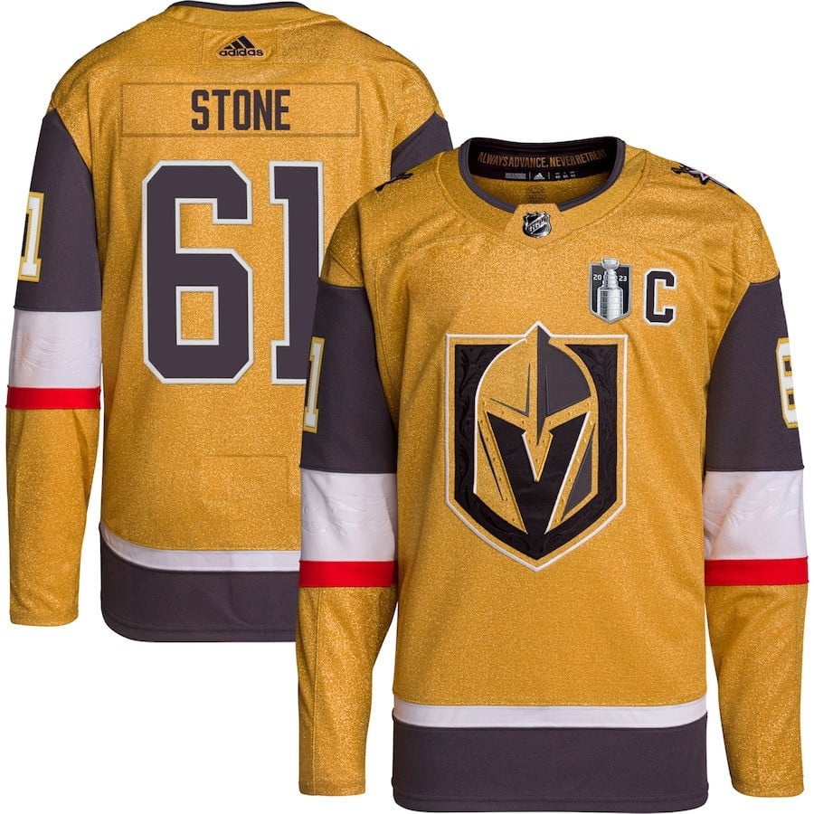 Mark Stone 61 Vegas Golden Knights 2023 Stanley Cup Final Home Player Gold NHL Jersey Men's