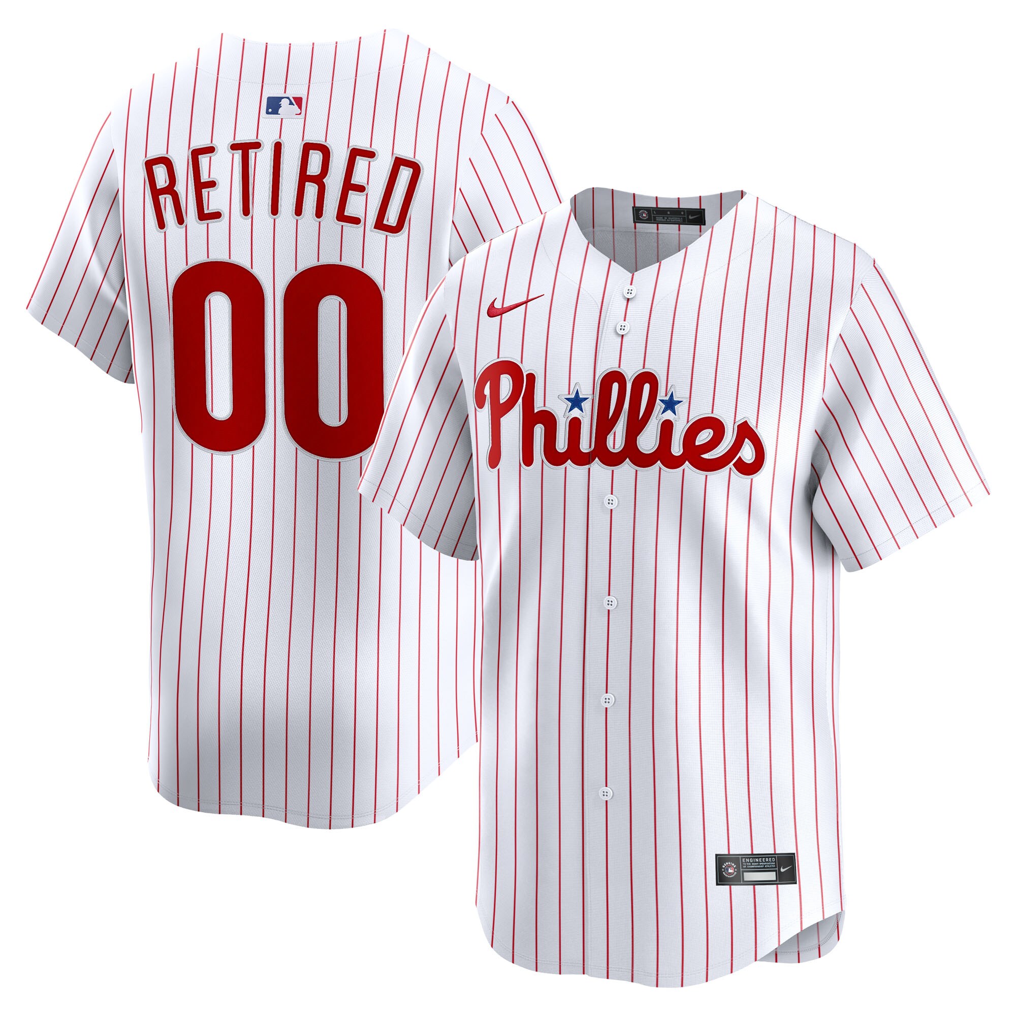 Philadelphia Phillies White Home Limited Pick-A-Player Retired Roster MLB Jersey Men's