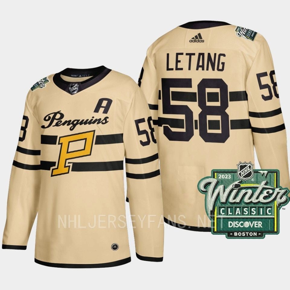 Kris Letang 58 Pittsburgh Penguins 2023 Winter Classic Cream NHL Jersey Men's