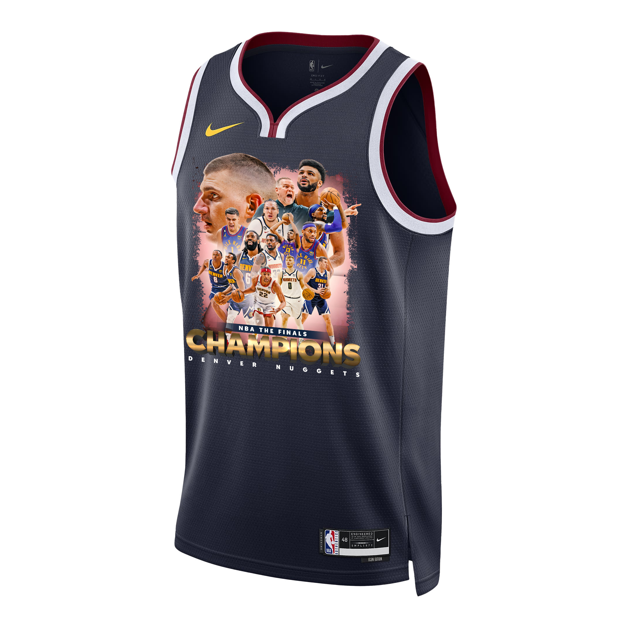 Denver Nuggets Advance To 2023 Champions Swingman Black NBA Jersey Men's