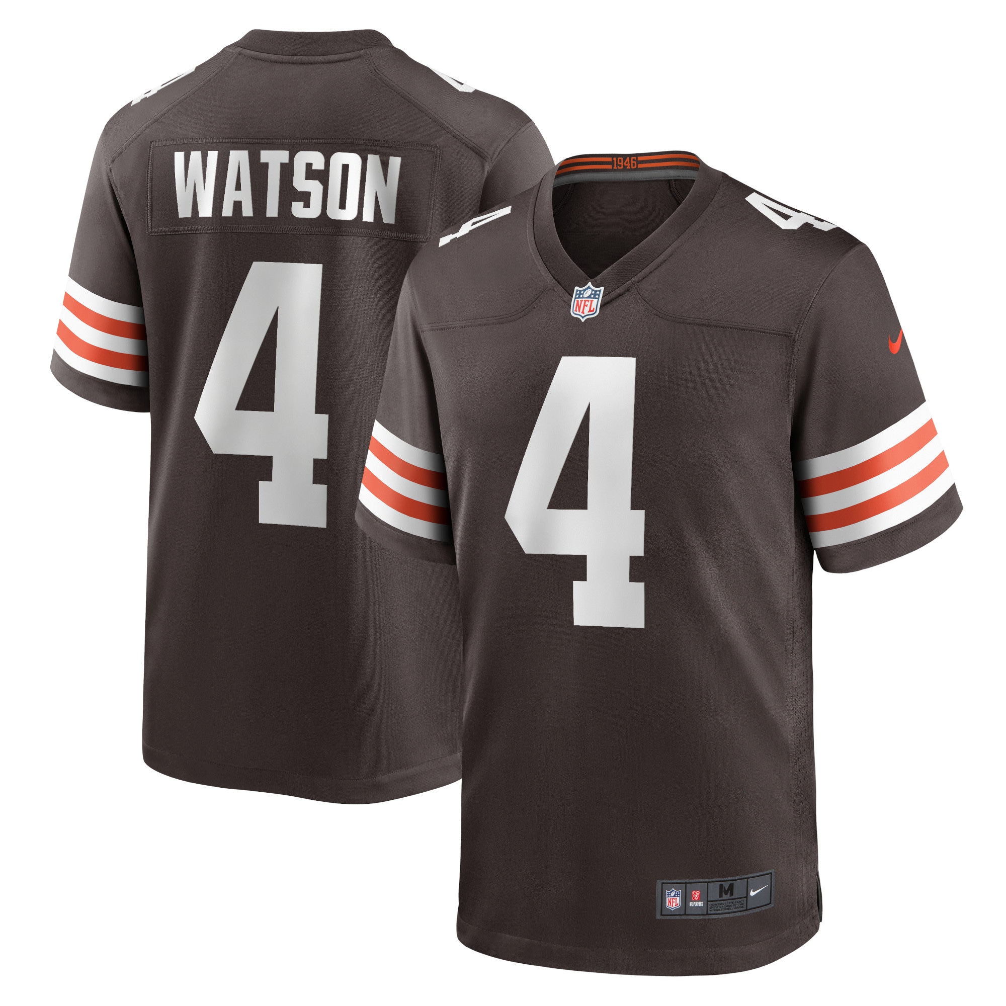 Cleveland Browns Deshaun Watson Brown Game NFL Jersey Men's