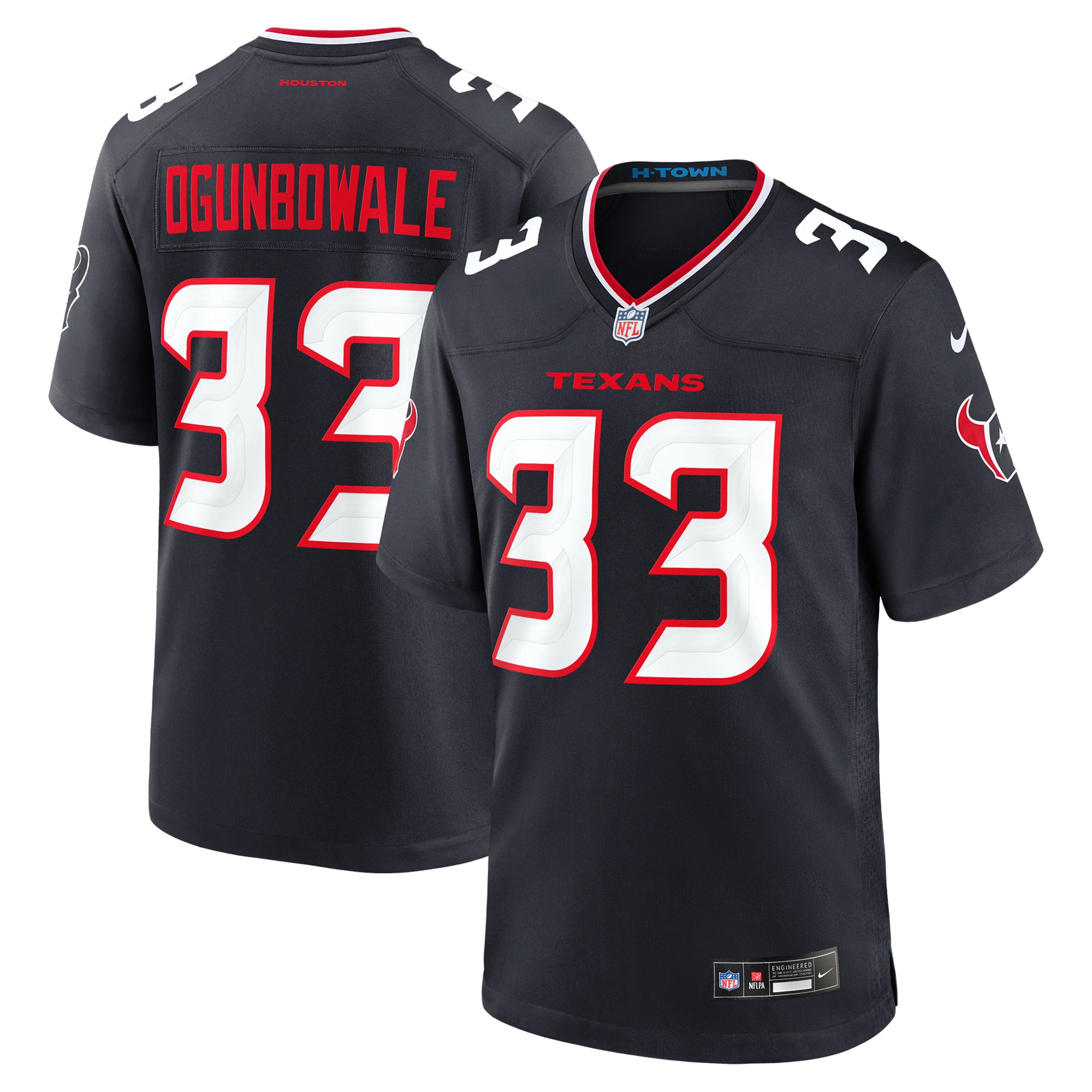 Houston Texans Dare Ogunbowale Navy Team Game NFL Jersey Men's