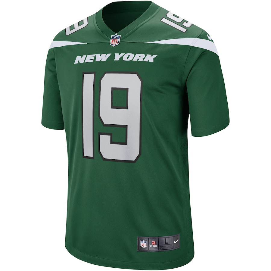 Keyshawn Johnson 19 New York Jets Game Retired Gotham Green NFL Jersey Men's