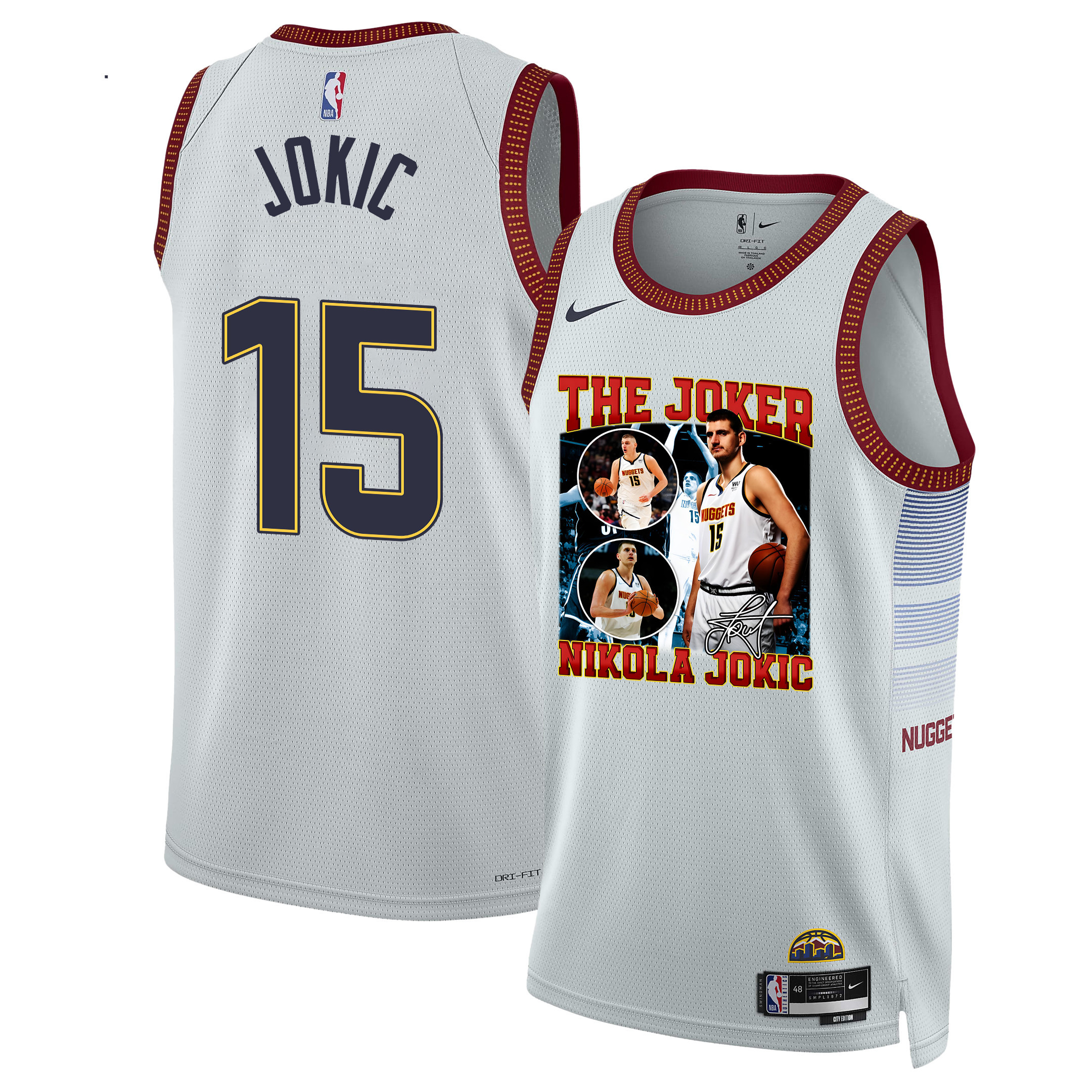 Nikola Jokic Denver Nuggets The Joker's Legacy 2023 Champions Swingman White NBA Jersey Men's