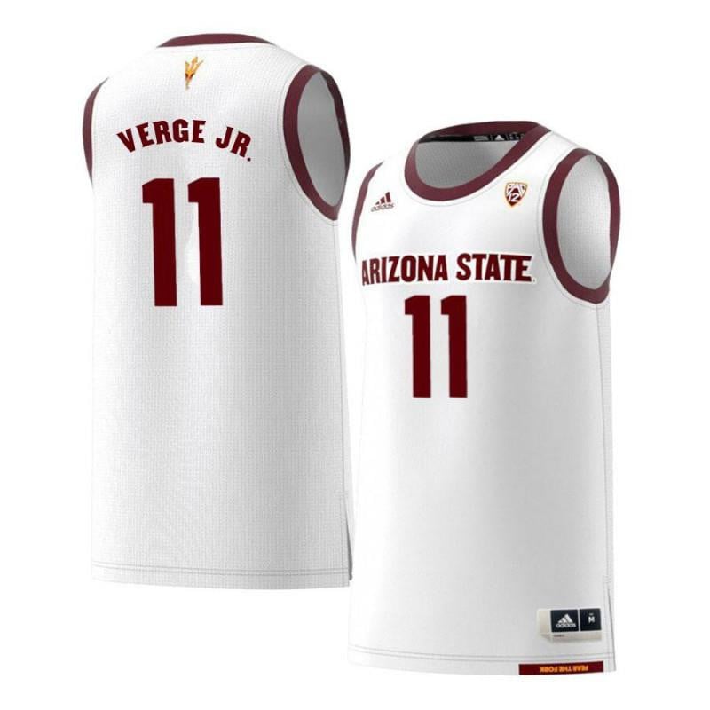 11 Alonzo Verge J White Retro Arizona State Sun Devils NCAA Jersey Men's