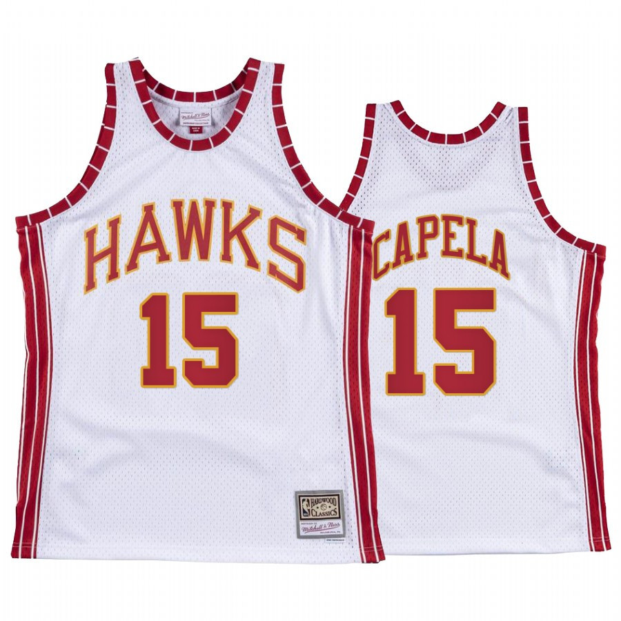 Clint Capela 15 Atlanta Hawks Hardwood Classics White NBA Jersey Men's