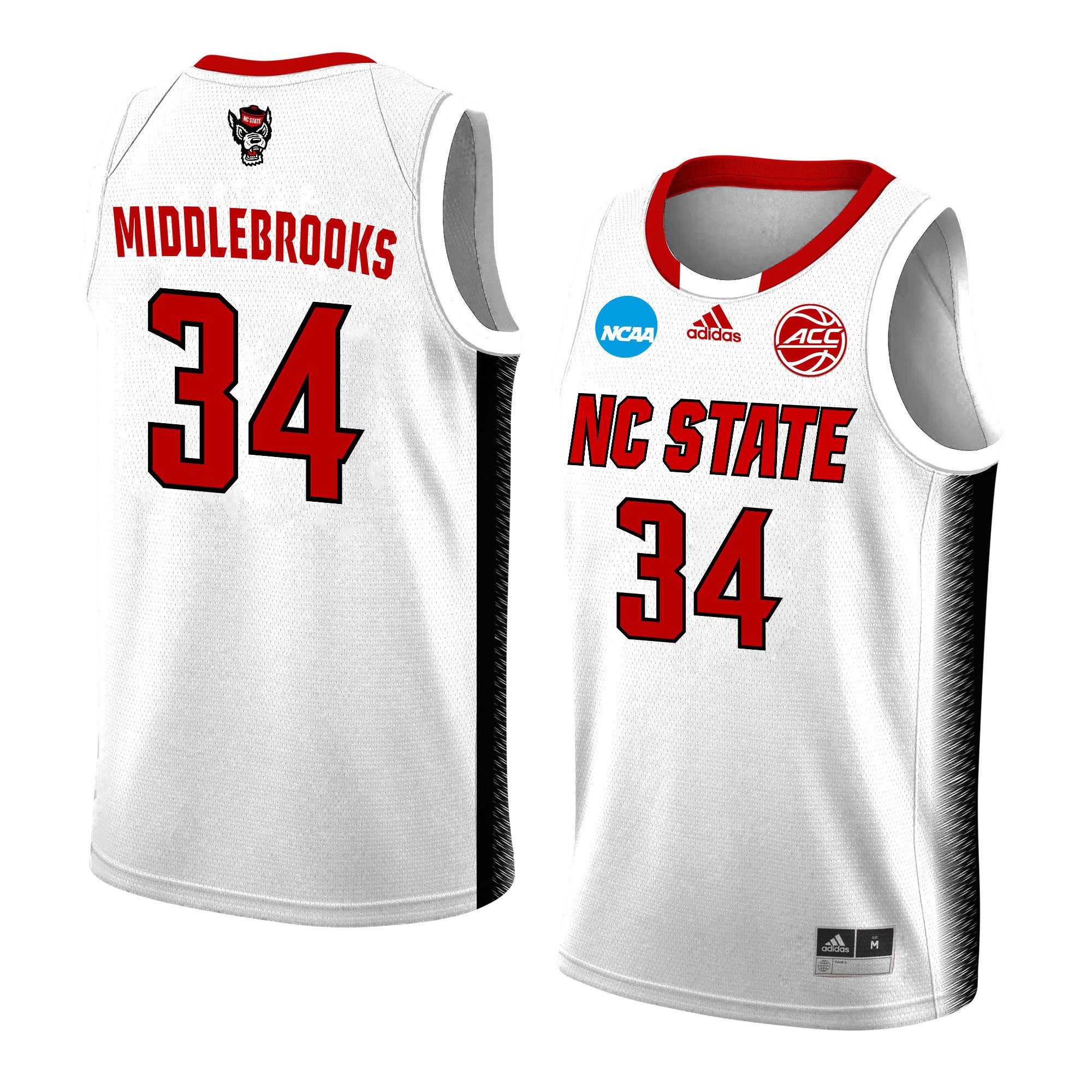 Ben Middlebrooks 34 NC State Wolfpack 2024 White Unisex NCAA Jersey Unisex