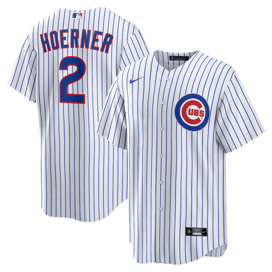 Nico Hoerner 2 Chicago Cubs White MLB Jersey Men's