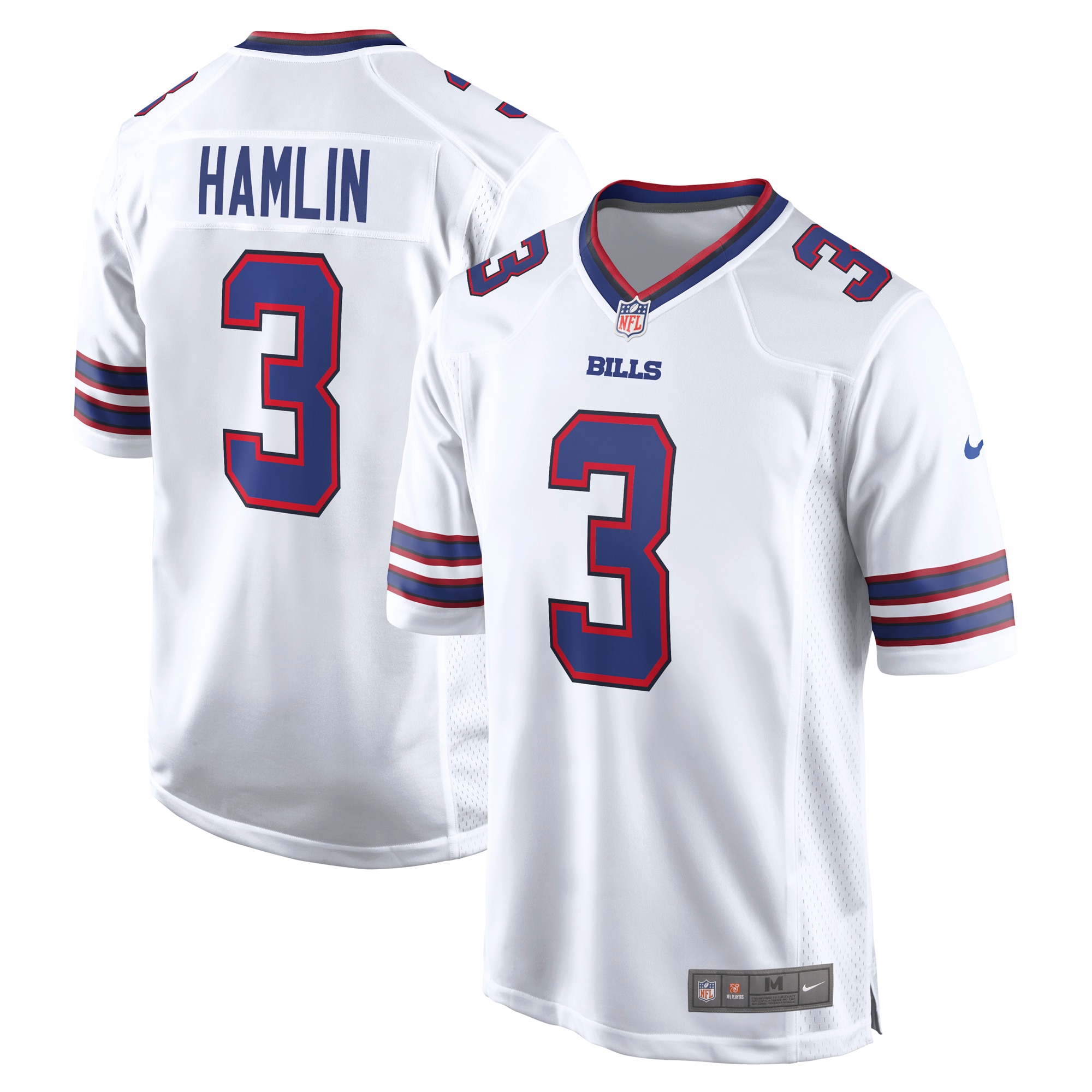 Buffalo Bills Damar Hamlin White Game NFL Jersey Men's