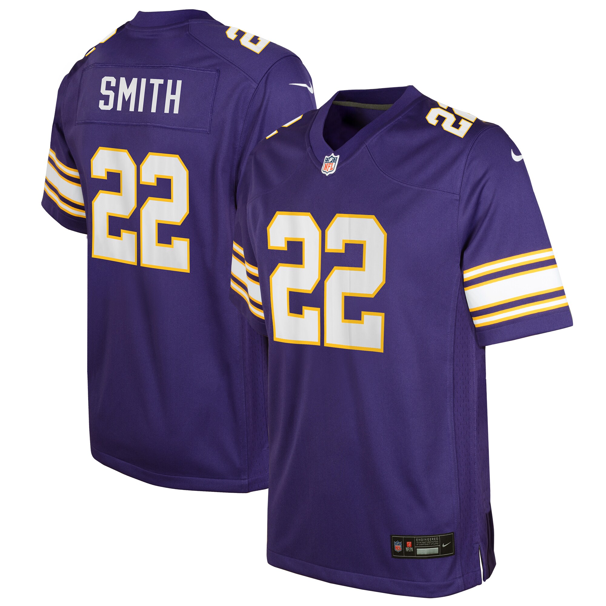 Minnesota Vikings Harrison Smith Purple Game NFL Jersey Youth
