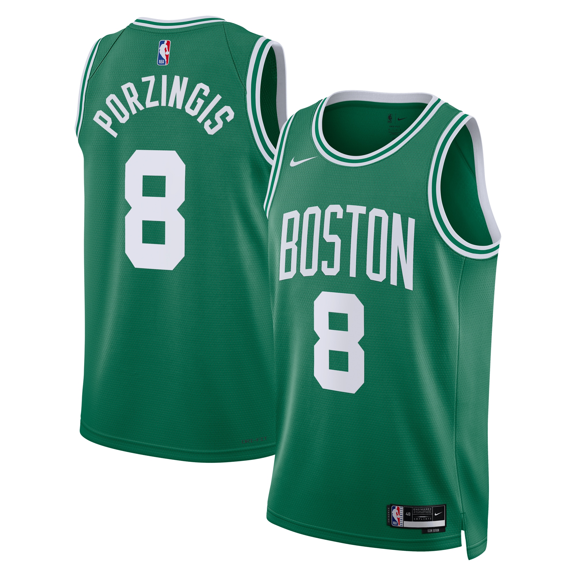 Boston Celtics Icon Edition Swingman Kelly Green Kristaps Porzingi Unisex NBA Jersey Unisex