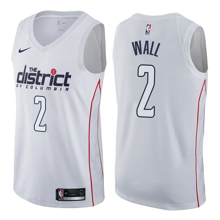Washington Wizards John Wall 2 City Editio White NBA Jersey Men's